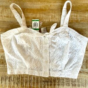 American Rag eyelet white top